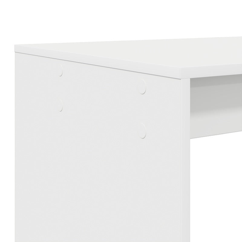 Bureau – Werkplek – Schrijftafel – Computerbureau – Studiebureau – Wit – MDF – Mid-Size – 2 Planken – Ruimtebesparend – Eenvoudige Montage