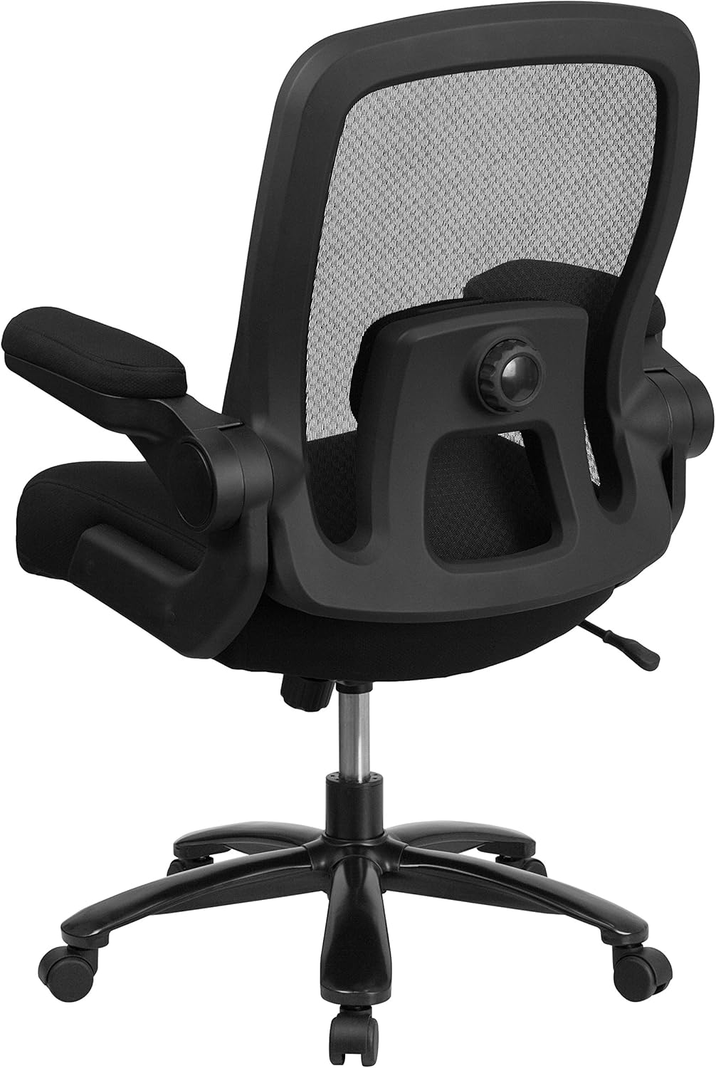Flash Furniture Grote en hoge bureaustoel | Zwarte Mesh Executive Draaibare Bureaustoel met Lumbale en Rugsteun en Wielen