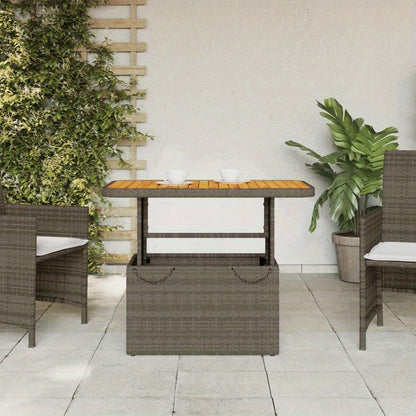 Tuintafel – Balkon Tafel – Buiten Tafel – Tuinmeubel – Buitenmeubel – Grijs – 90x55x71 cm – Eenvoudig Montage – Lichtgewicht & Draagbaar