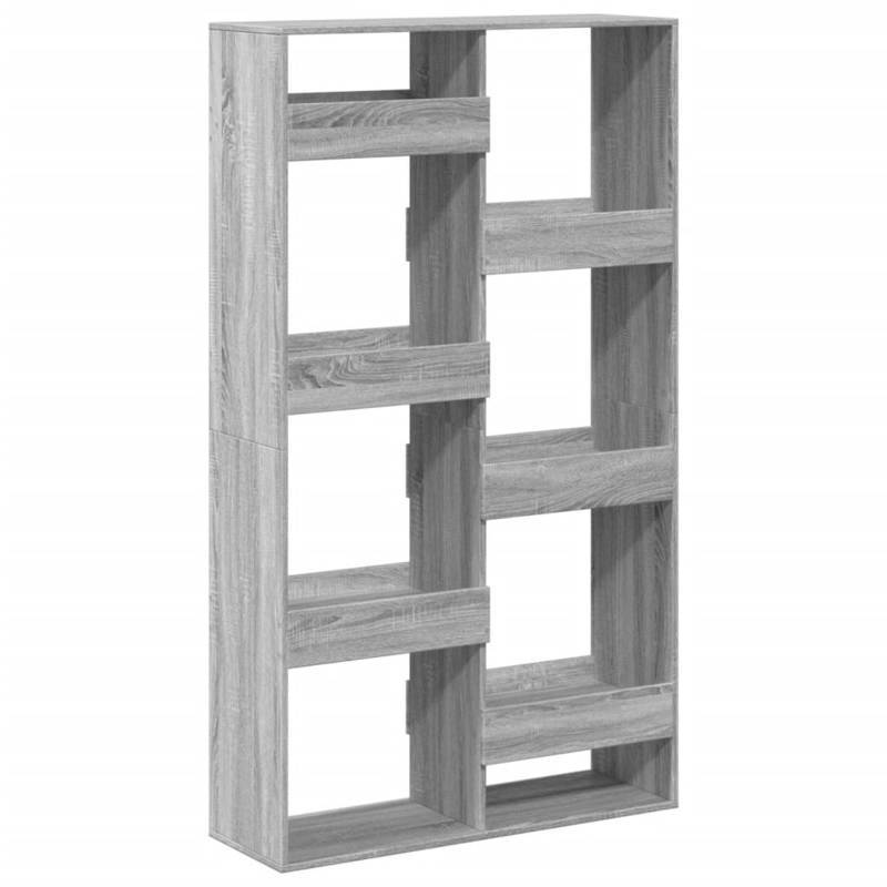 Bookshelf 100X33X175 Cm Made of Treated Wood in Gray Sonoma Oak Color. Vertical Shelves, Sturdy And Durable, Attractive, Ample Storage Space, Smooth Surface, Moisture-Resistant, Warp-Resistant, And Split-Resistant, Suitable f