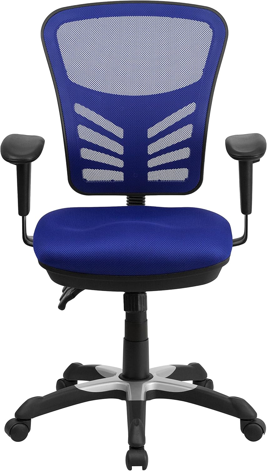 Flash Furniture Bureaustoel, metaal, blauw, 69 x 65 x 112 cm