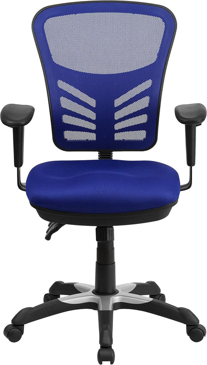 Flash Furniture Bureaustoel, metaal, blauw, 69 x 65 x 112 cm