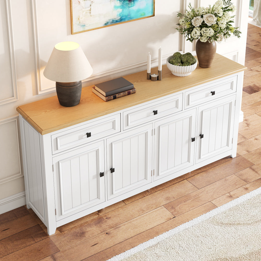 Dressoir – Opbergkast – Ladekast – Buffetkast – Commode – Modern Minimalistisch Design – 160 cm Groot Wit