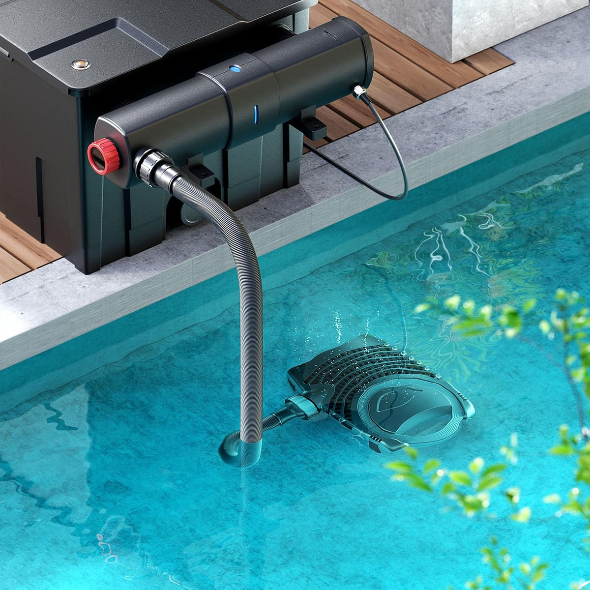 SunSun NEO-10000 SuperECO vijverpomp 80 W, energiebesparende filterpomp met 10.000 liter per uur, beeklooppomp voor koivijvers, circulatiepomp, skimmerpomp, tuinvijverpomp