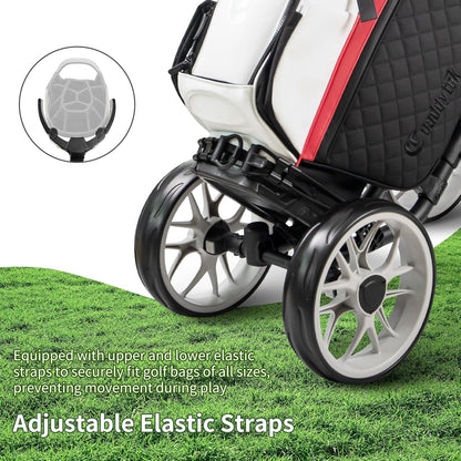 CaddyTek Golfwagen met 4 wielen - Caddycruiser One Version 8 1-Click opvouwbare trolley - lichtgewicht, compacte trekwagen, gemakkelijk te openen