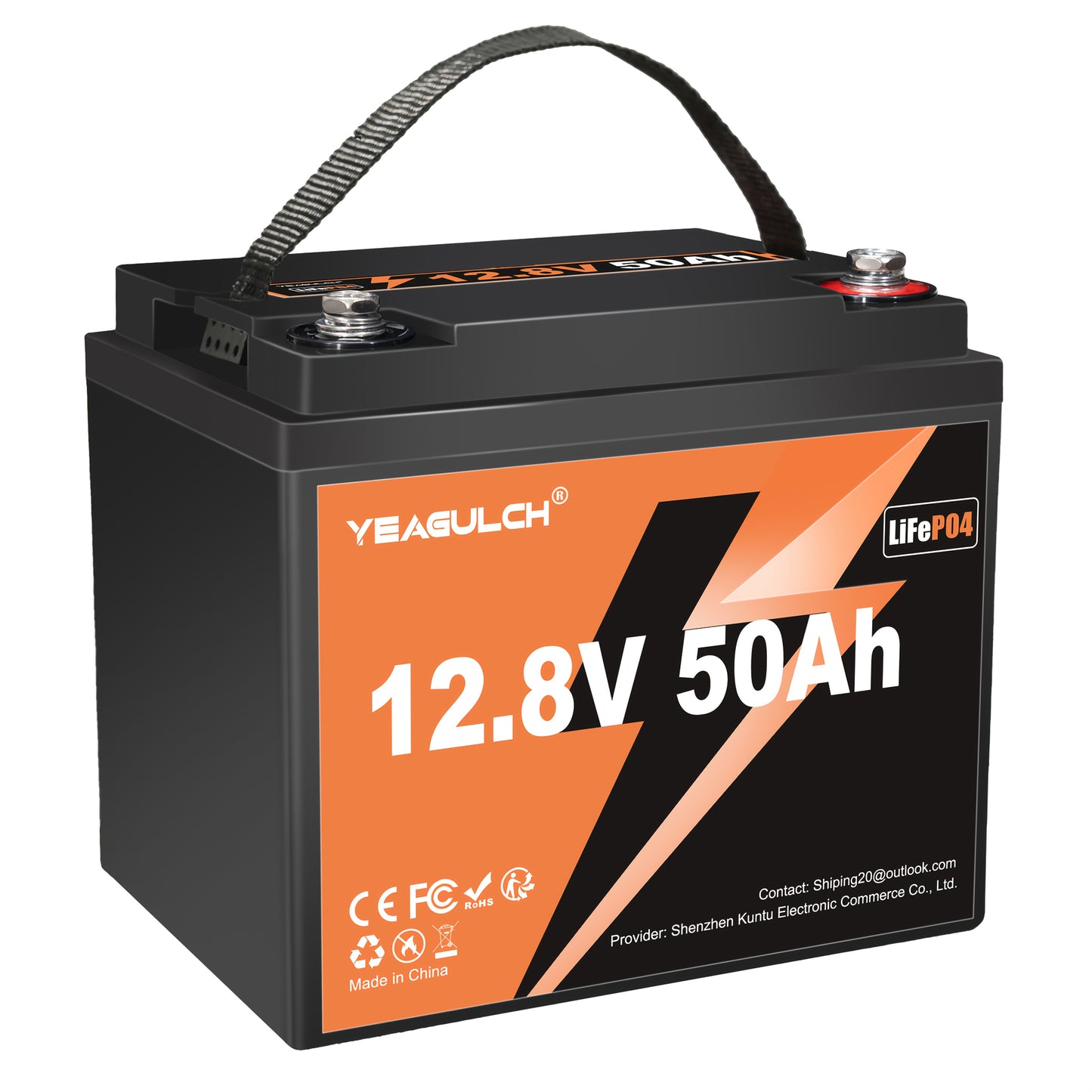 Li-ion Accu – Lithium Batterij – Oplaadbare Accu – Lithium-Ion Accu – Lithium IJzerfosfaat Accu – 12V 50Ah – 4000+ Cycli – 50A BMS Beveiliging
