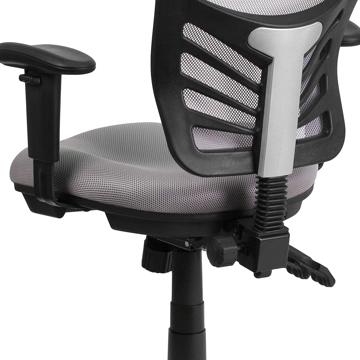 Directiebureaustoel – Bureaustoel – Kantoorstoel – Gamestoel – Ergonomische Stoel – Grijs – Verstelbare Armleuningen – Ademend Mesh Rugleuning
