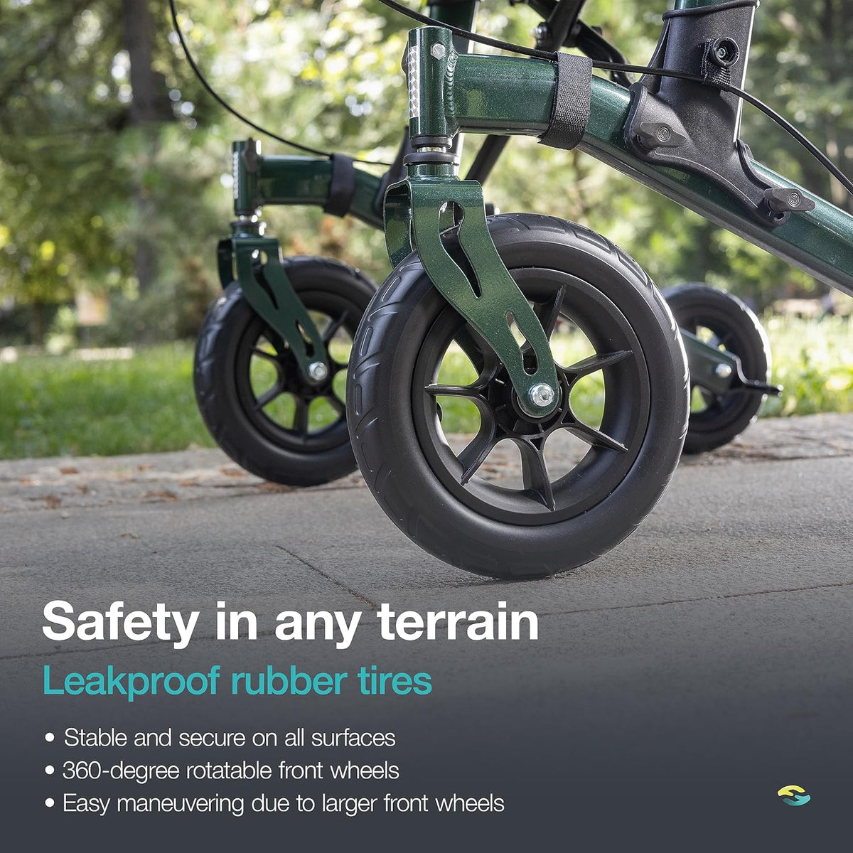 helavo H1160-EU Stand Up Walker PU Tires Green
