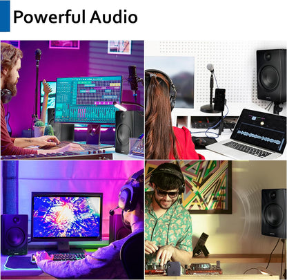 Gemini Sound SMX-5BT 5 inch studiomonitorluidsprekers met Bluetooth - 200 W piekvermogen, TRS/RCA/Aux-ingangen, akoestische afstemming, actief/passief paar voor thuisstudio, DJ en muziekproductie