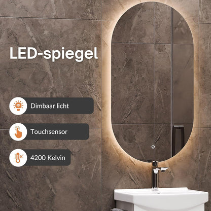 Planetmöbel Bathroom Cabinet Set Wash Basin with Bath Furniture 45 x 60 x 33 cm, Mirror with Lighting 50 x 90 cm, 2X Midi Cabinets for Bathroom & Guest Toilet, White - QUORE