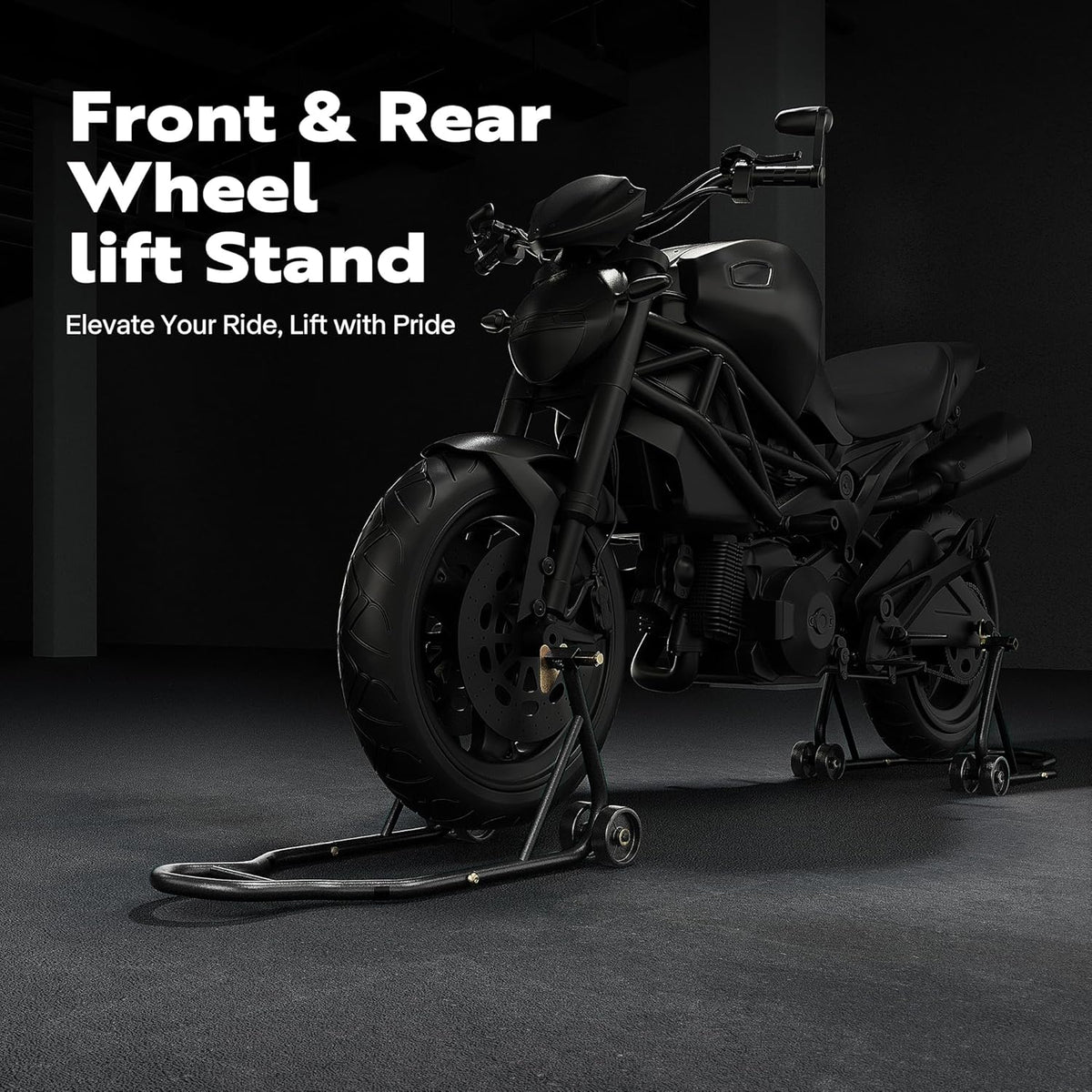 SPECSTAR Motorfietsstandaards 400 kg Capaciteit Voor en Achterwielen Liftcombinatie met U+L Verstelbare Swingarmspoel Zware Paddock