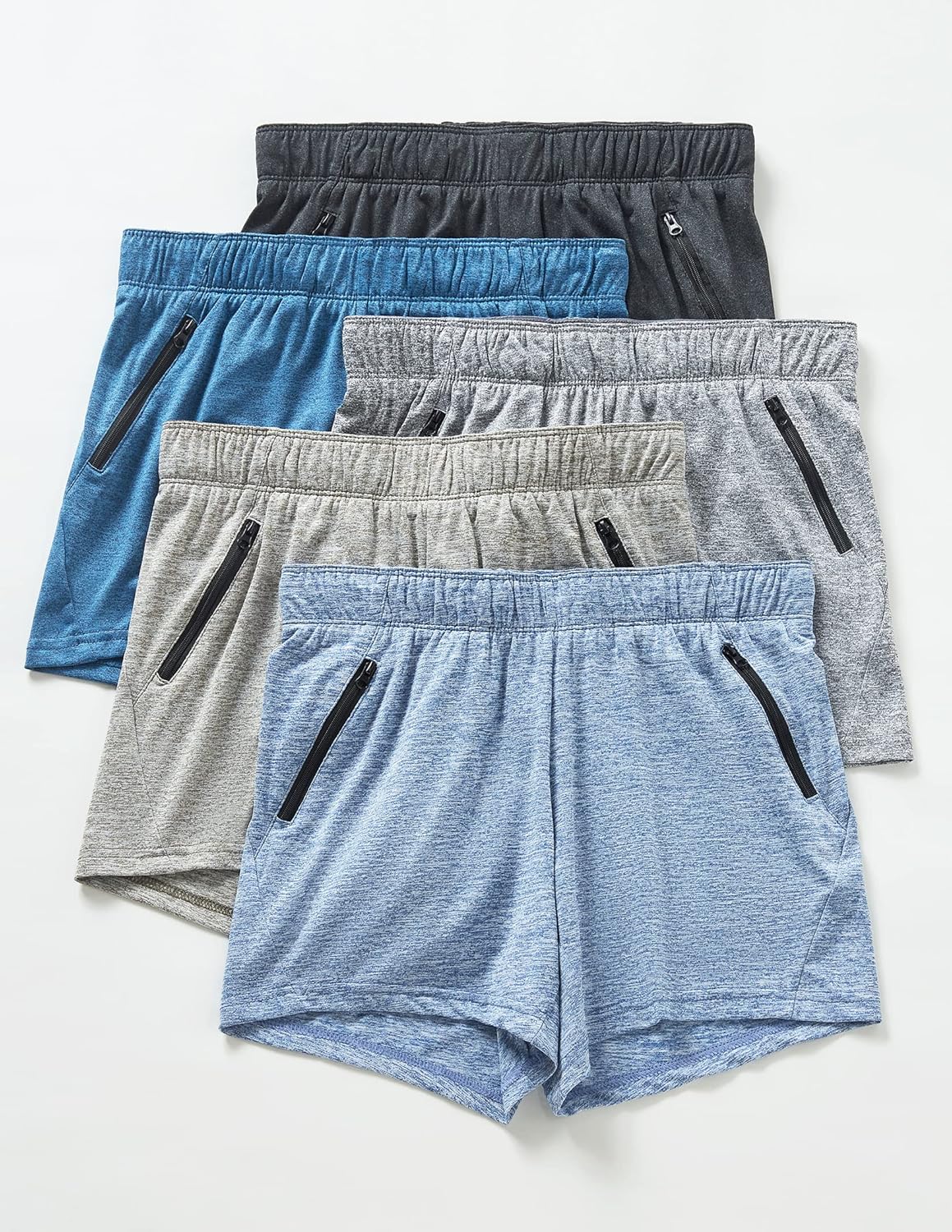 Liberty Imports dames Yoga-Short 5-inch Yoga Training Shorts With Zipper Pockets
