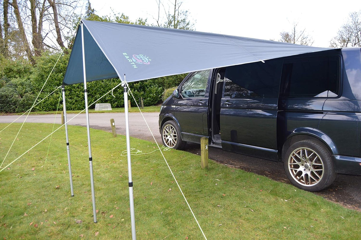 Wild Earth DELUX Zonnekap Luifel Camper Van Camper Camper RV Camper conversie 2.4m x 3m DONKERGRIJS