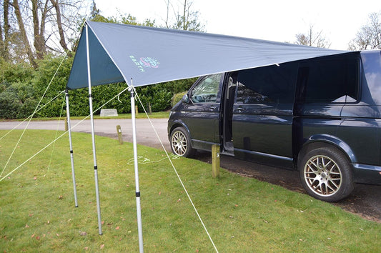 Wild Earth DELUX Zonnekap Luifel Camper Van Camper Camper RV Camper conversie 2.4m x 3m DONKERGRIJS