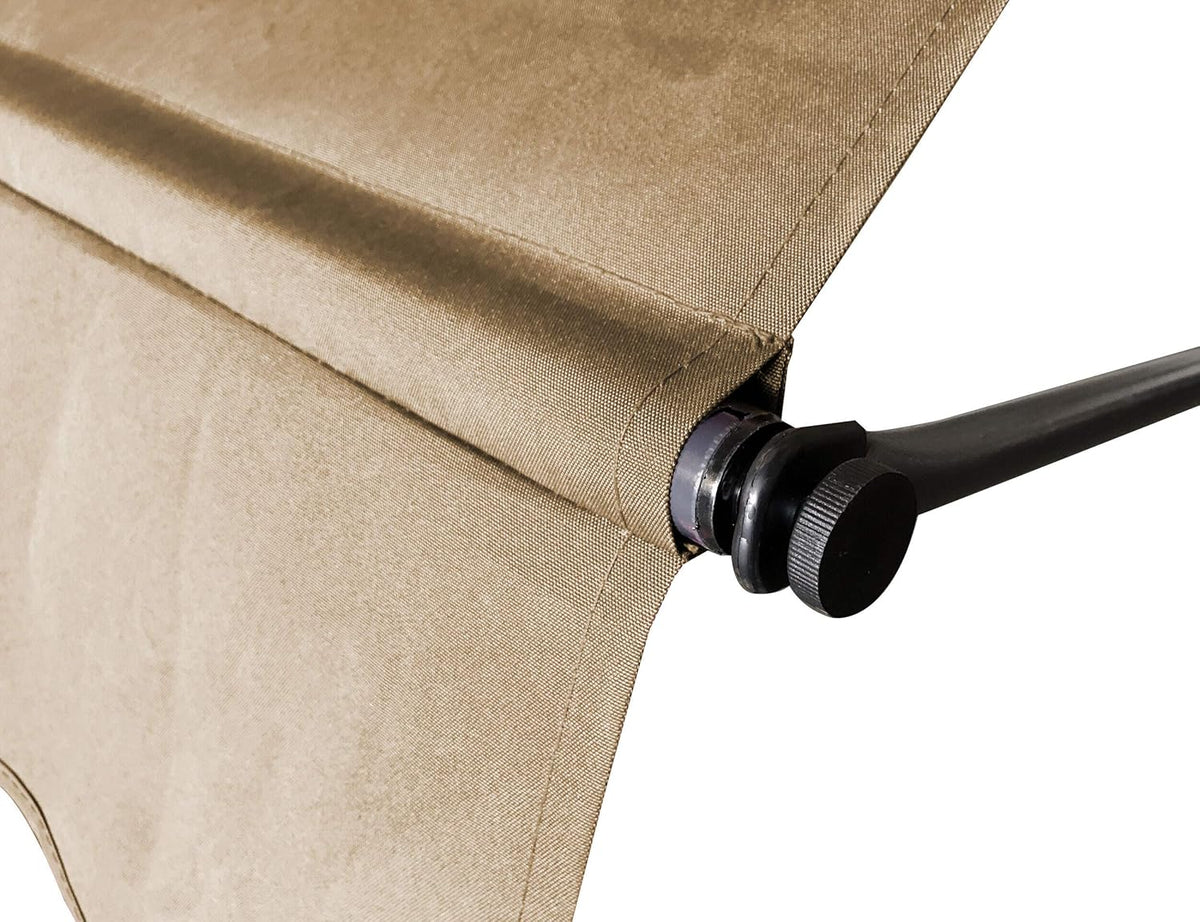 QUICK STAR klemluifel 250x130cm beige balkonluifel zonwering terrasoverkapping in hoogte verstelbaar van 200-290cm luifel balkon zonder boren
