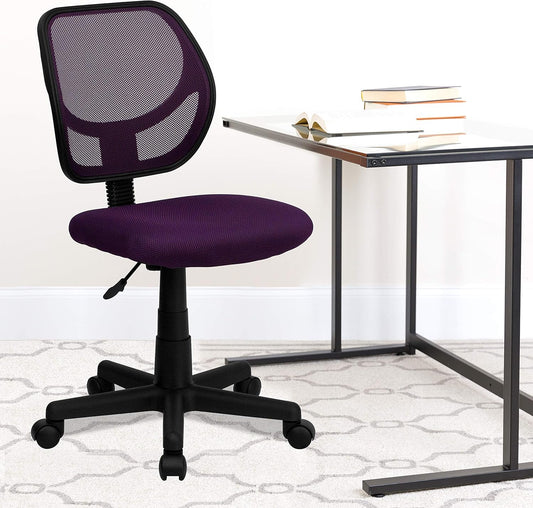 Flash Wa-3074-pur-gg Mid-Back-meubel, paars, netstof, taaknet en bureaustoel
