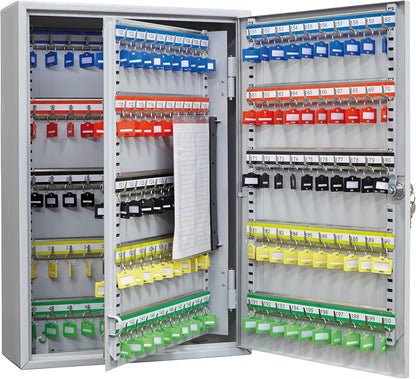 Arregui In hoogte verstelbare haken, 200, stalen kast met sleutelhangers, 55 x 38 x 14 cm, lichtgrijs