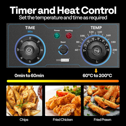 VIVOHOME 20L Oliefriteuse 5000W Grote dubbele friteuse met 60-minuten timer en traploze temperatuurregeling Professioneel met 2 frituurmanden voor commercieel en thuisgebruik