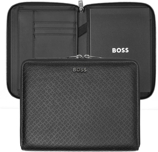 HUGO BOSS Monogram Conference Folder M Black