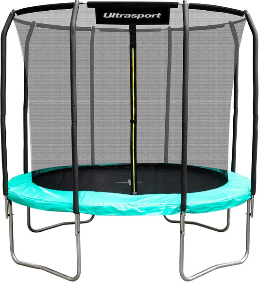 Ultrasport Tuintrampoline, Lotus, Rond, Rechthoekig, incl. Veiligheidsnet, Verschillende Maten, 213cm tot 420cm, Nieuwe Trampoline, Weerbestendig, Buiten Trampoline, Hoge Belastbaarheid