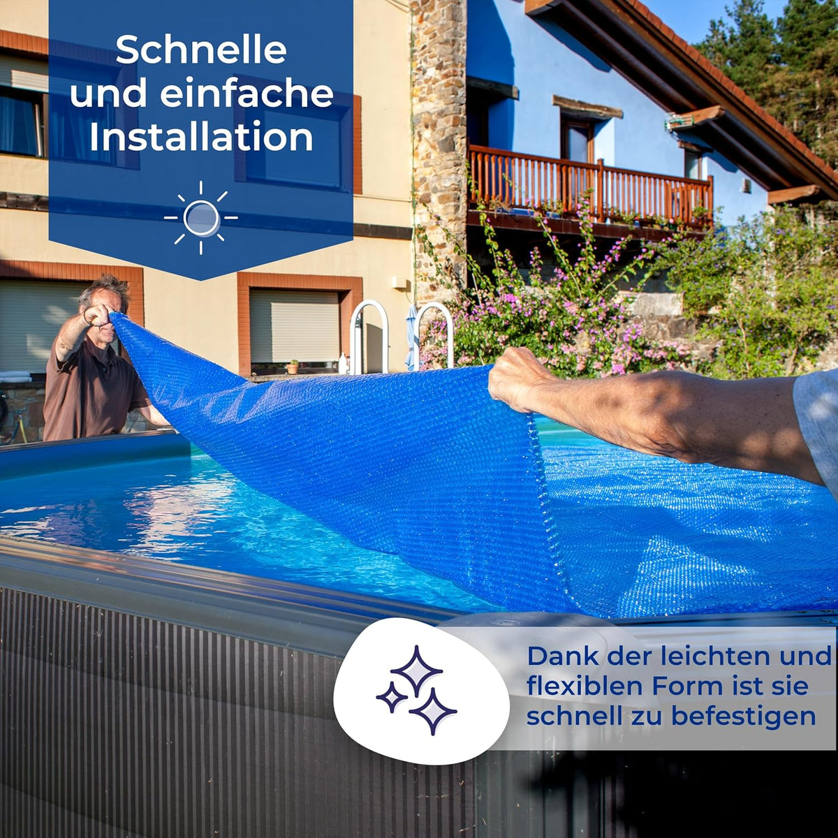 Gre CPROV700 Zomer Luchtkussenhoes, Blauw, 672 x 445 x 0.2 cm