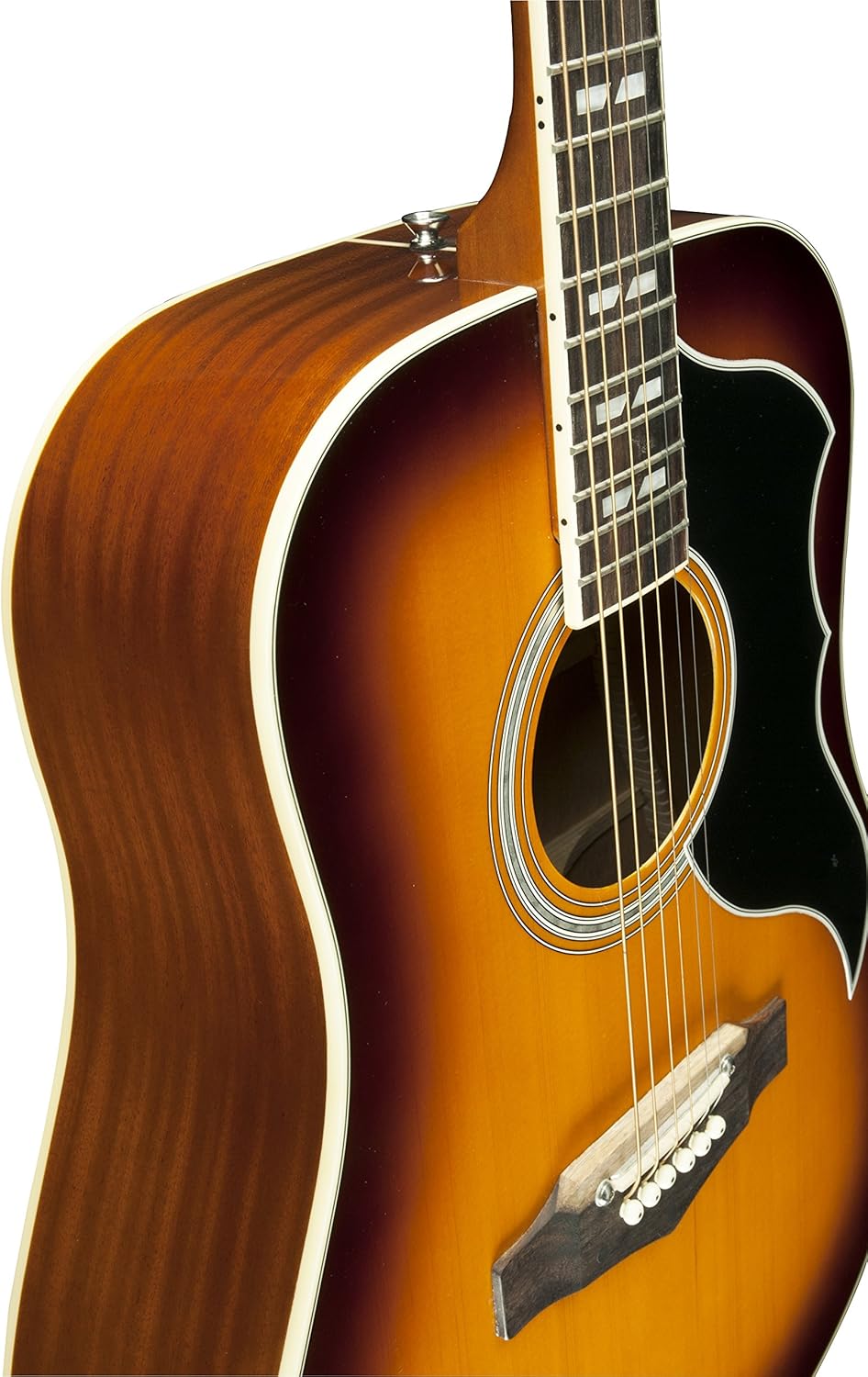 EKO Guitars Ranger VI VR Eq, elektrische akoestische gitaar, vintage Reissue serie, plafond van sparrenhout, kozijnen en bodem van mahonie, hals van mahonie, toets uit Zuid-Amerikaans roupana, kleur