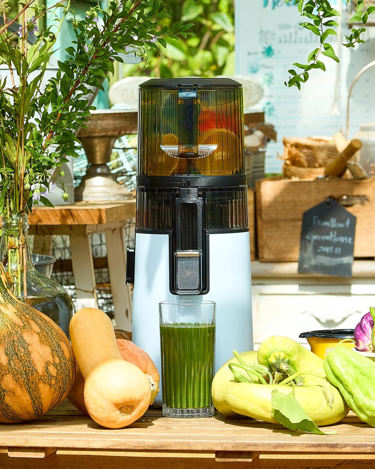 Hurom H70FT Nieuwe Slowjuicer | Elektrische koudepers | Sapcentrifuge voor groenten & fruit | 1,8L capaciteit | Automatische sapfunctie | BPA-vrij | 15 jaar garantie | titanium grijs