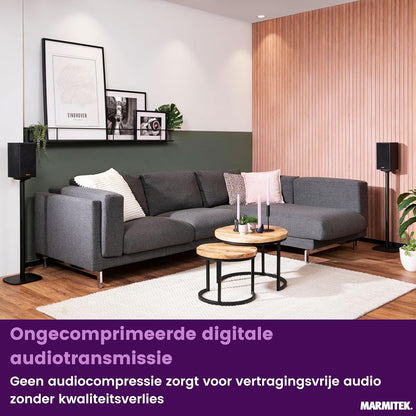 Draadloze Audiozender voor Luidsprekers - Marmitek Speaker Anywhere 650 Audiozender - geen vertraging- draadloze surround-luidsprekerverbinding