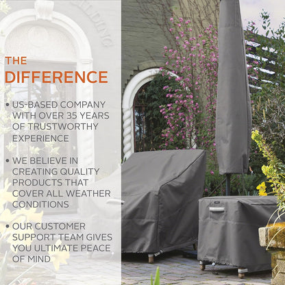 Classic Accessories Ravenna Multifunctionele tuinmeubelhoes, scheurbestendig materiaal met ventilatieopeningen, bescherming tegen alle weersomstandigheden, donkere taupe/paddenstoel/espresso (355 x 178 x 76 cm, X-large)