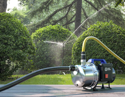 Zelfaanzuigende Pomp – Waterpomp – Grijs Water Pomp – Tuinpomp – Zelfaanzuigende Waterpomp – 1100 Watt Krachtige Motor – Max. Debiet 4600 l/u