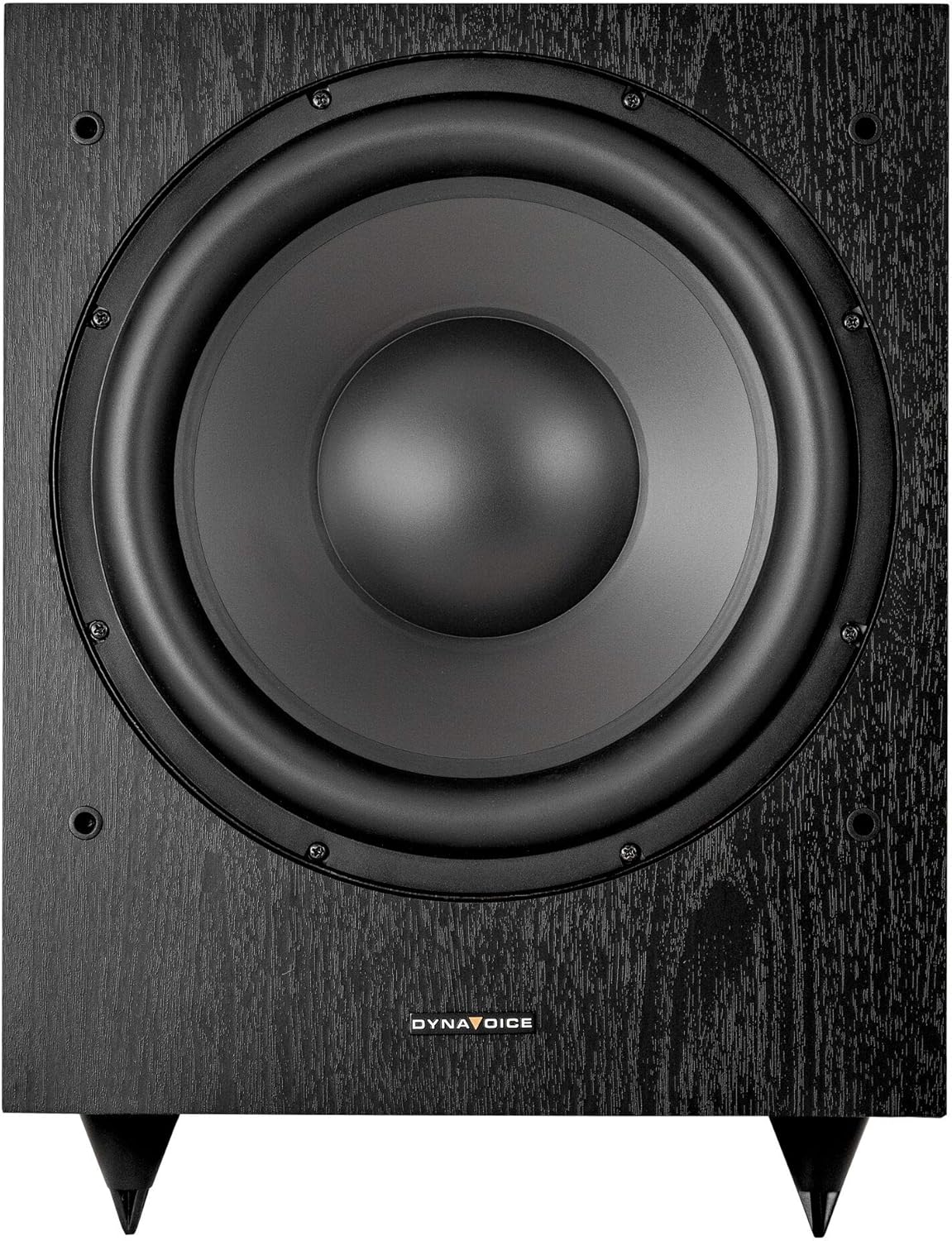 DYNAVOICE Magic MW-12 Zwart Mat Actieve 12 inch Subwoofer 180W RMS 250W Max Downfire Bassreflex Fase en Low Pass Regeling RCA en High Level Aansluiting voor Home Cinema en HiFi