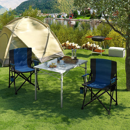 Campingtafel - Vouwtafel - Klaptafel - Draagbare - met Draagtas - voor Buiten - Binnen - Achtertuin - Tuin - Barbecue - Aluminium - 104 x 69 x 70cm - Zilver