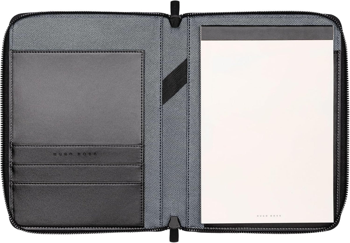 Hugo Boss Conference Folder Gleam A5 Donkergrijs