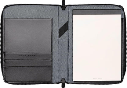 Hugo Boss Conference Folder Gleam A5 Donkergrijs