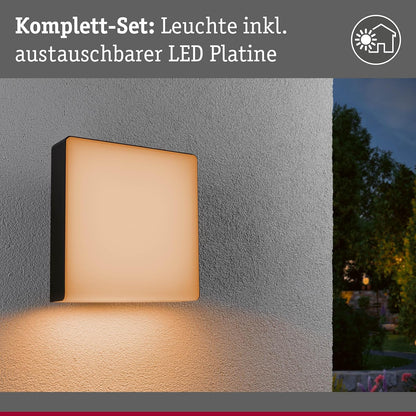 Paulmann 94842 LED-buitenwandarmatuur Smart Home Zigbee Azalena bewegingsmelder IP44 250x97 mm Tunable Warm 8,5 W 700 lm antraciet buitenverlichting