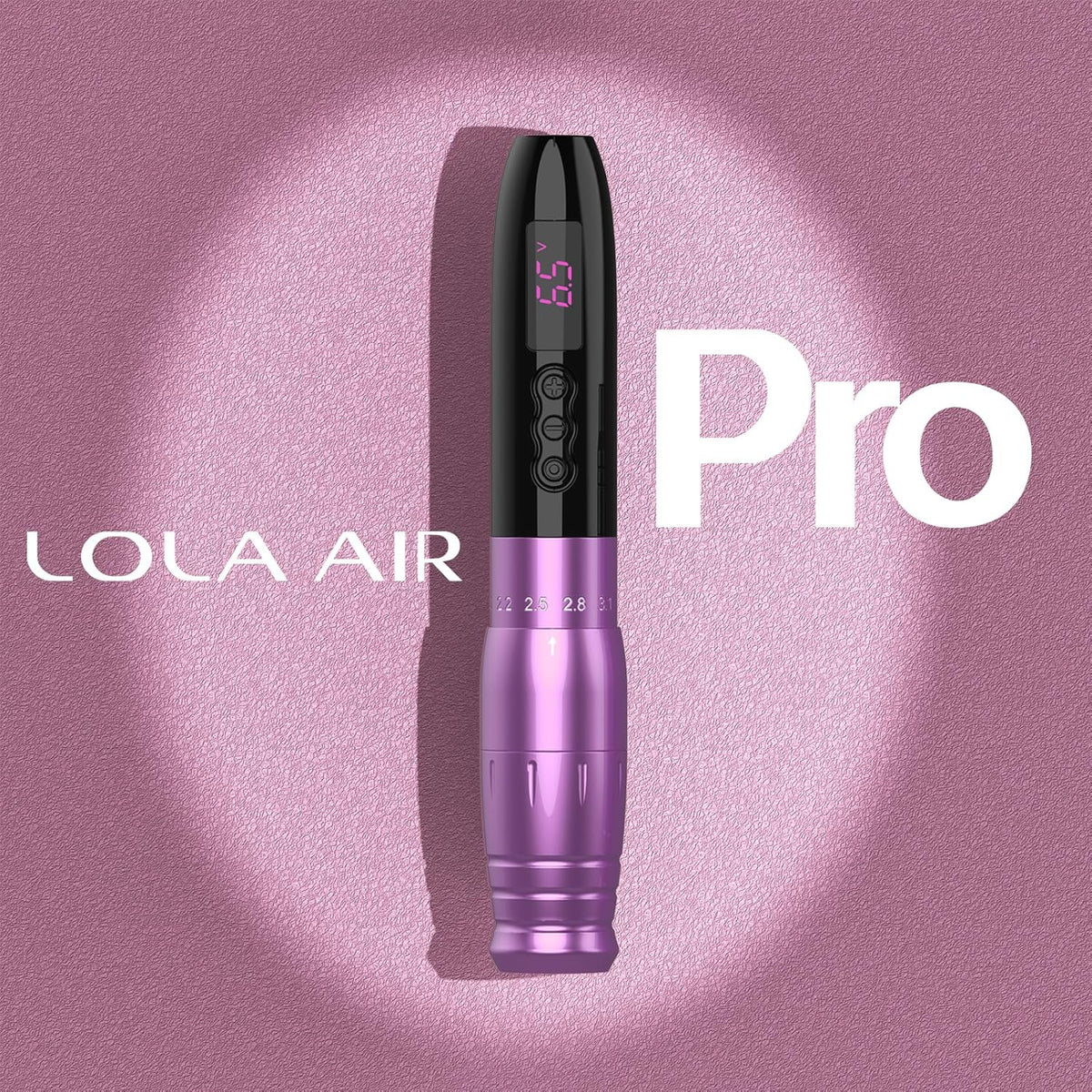 EZ Draadloze Tatoeage Machine - 6 Beroertes 2.0mm-3.3mm Permanente Makeup Tatoeage Machine met Extra 1000mAh Batterijvermogen SMP voor Tatoeëerders en Beginners (LOLA AIR PRO Paars)