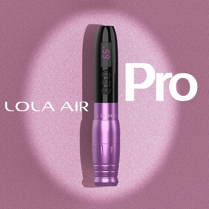 EZ Draadloze Tatoeage Machine - 6 Beroertes 2.0mm-3.3mm Permanente Makeup Tatoeage Machine met Extra 1000mAh Batterijvermogen SMP voor Tatoeëerders en Beginners (LOLA AIR PRO Paars)
