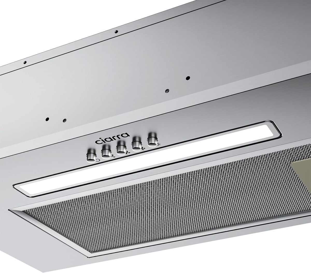 CIARRA CBCS5913D Afzuigkap inbouw ventilatorbouwsteen 52 cm afvoerlucht inbouwkap afzuigkap 300 m³/h efficiënte afzuigkap afzuigkap compatibel CBCF005 actieve koolfilter roestvrij staal zilver - QUORE