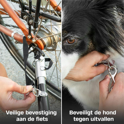 Hondenfietskar - Hondenkar - Opvouwbaar - Voor Kleine en Grote honden - max. 30kg - 2-in-1 Hondenfietskar voor Fiets naar Hondenbuggy - Geschikt voor E-Bikes en Normale Fietsen