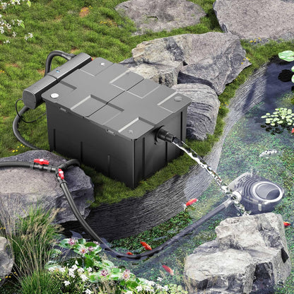 SunSun filterset voor 60.000 l UVC 36 W NEO10000 pomp 80 W slang 25 m vijver filter