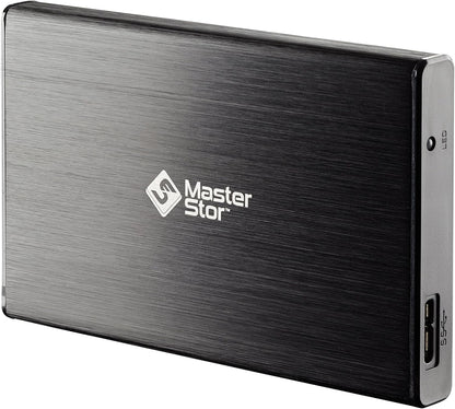 MasterStor 1TB externe harde schijf USB 3.0 ultra snelle harde schijf 2,5-inch draagbare SATA laptop harde schijf zwart (1TB)