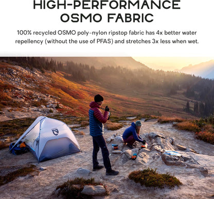 NEMO Apparatuur Hornet Elite OSMO Ultralight Backpacktent - Aluminium/Stormachtige Nacht - 2-persoons