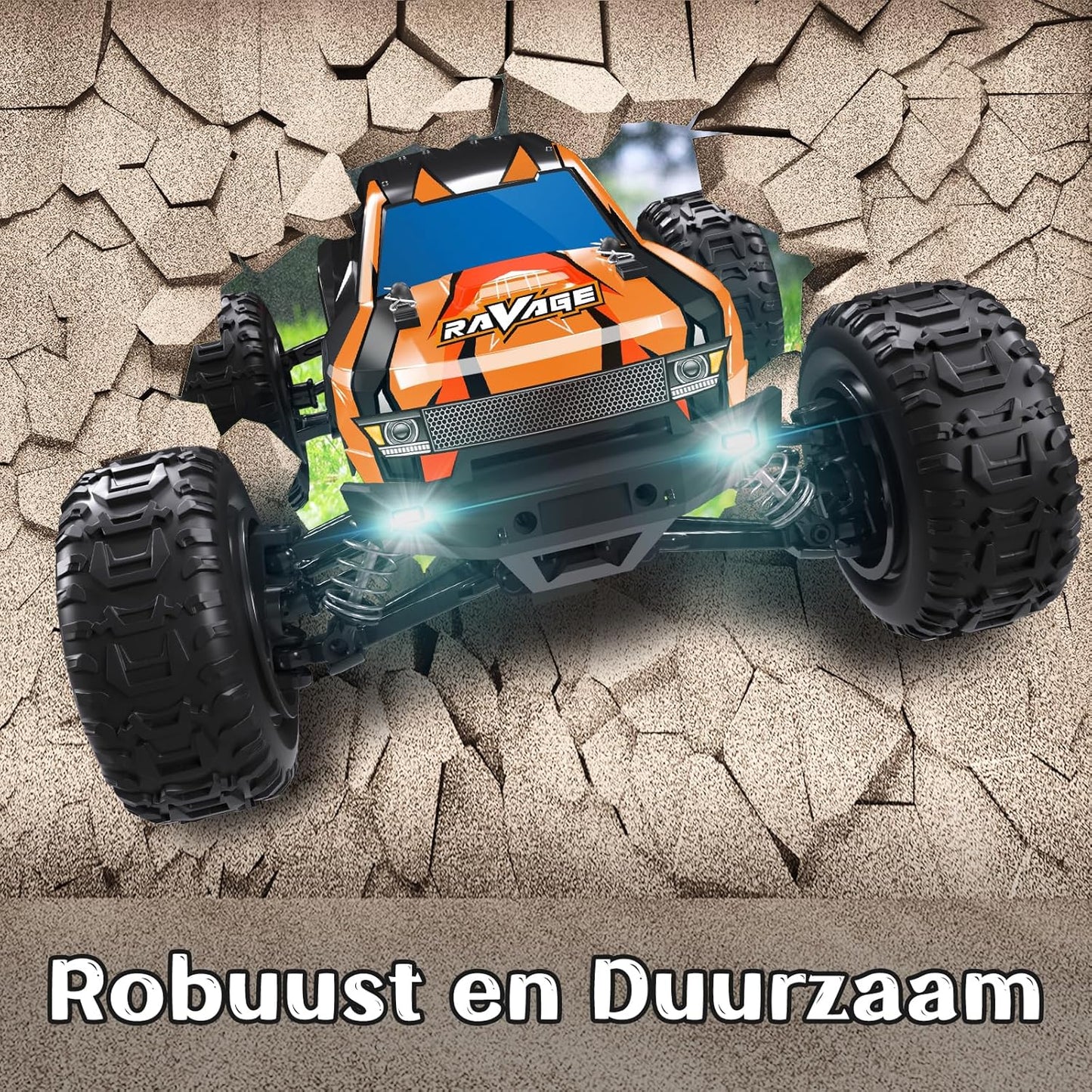 Loolinn | RC Auto - Hobby Klasse, Vrij Duurzaam, Schaal 1:16, Topsnelheid 30 km/h, Verstelbare Snelheid, Klaar voor Gebruik - Bestuurbare Auto voor Volwassen en Kinderen (Cadeau-idee)