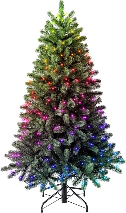 Twinkly Boom Verlicht 1.50m, Kunstkerstboom met LED Mappable, Kerstboom 270 LED RGB, Compatibel met Alexa en Google Home, App Gereguleerde Kerstdecoratie, Groen