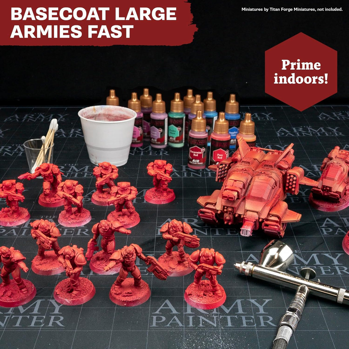 The Army Painter Warpaints Air Mega Set, 60 Airbrush Acrylverf Set 18ml, Inclusief 9 Metallics En 1 Fluorescerende Kleuren, Modelbouwgereedschap Voor Warhammer 40k-figuren En Dnd