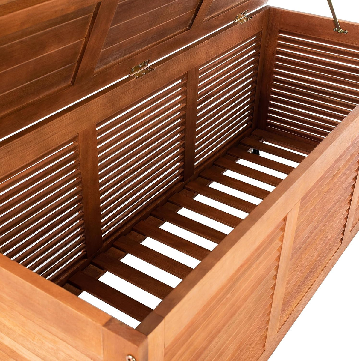 Safavieh Houten opbergdoos voor buiten, neutraal, 71 x 45 x 95 cm