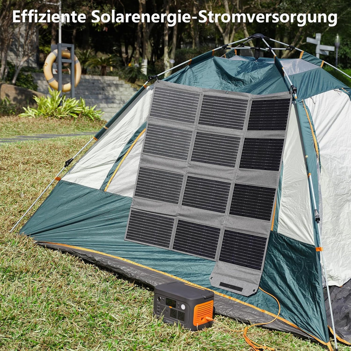 120 W draagbaar zonnepaneel, 19 V opvouwbare zonne-oplader met USB C, USB A en DC-uitgangen, IP65 water- en stofdicht, voor draagbaar powerstation, iPhone, iPad, camping, wandelen, outdoor-reizen