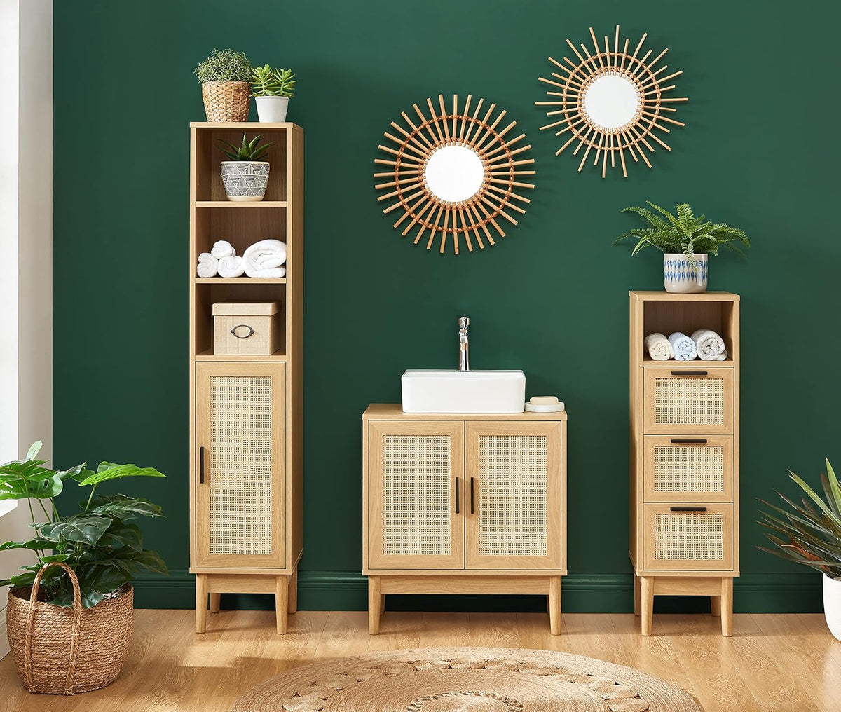 BAÏTA Amana badkamerzuil, rand, eikeneffect,L30cm,Eiken-effect - QUORE