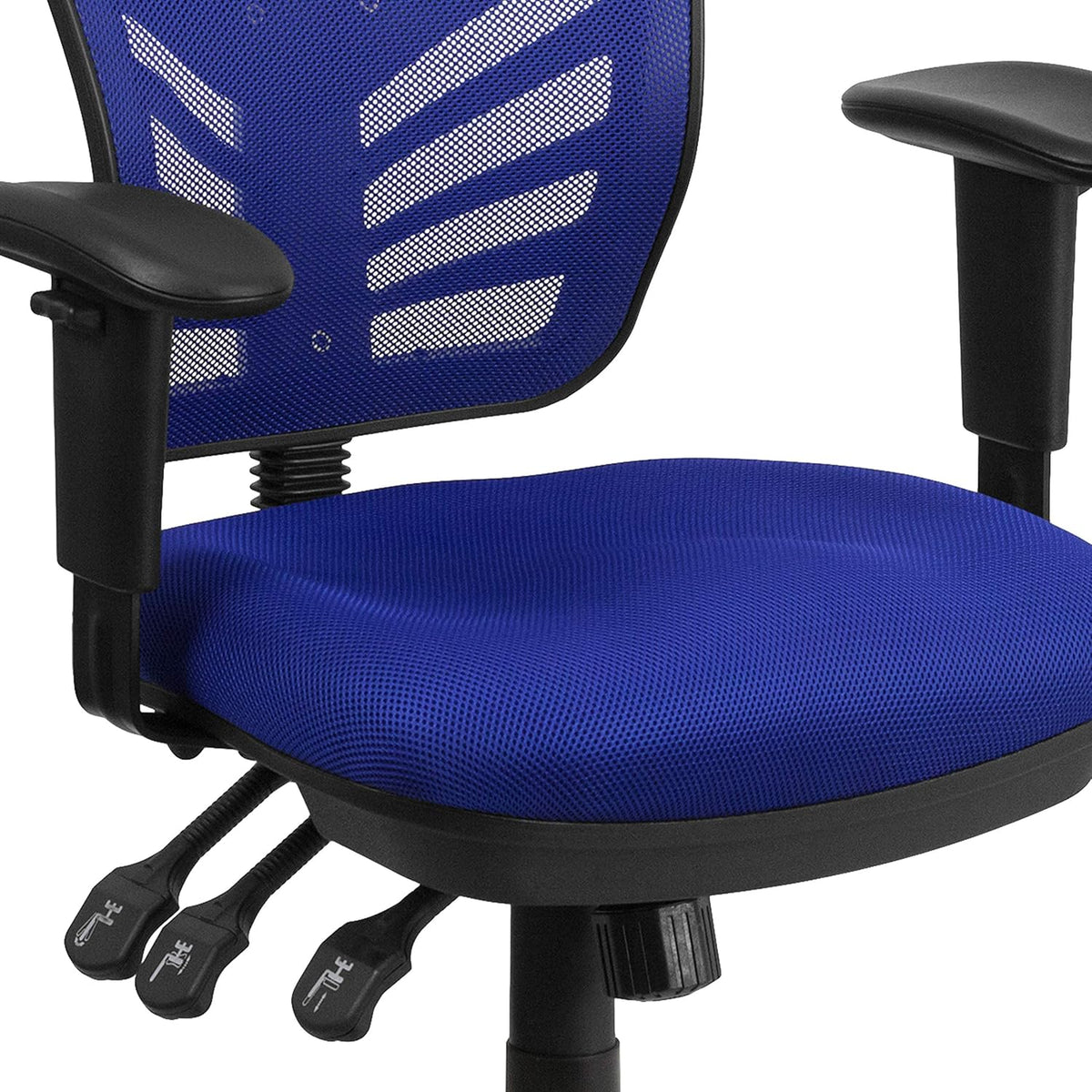 Flash Furniture Bureaustoel, metaal, blauw, 69 x 65 x 112 cm