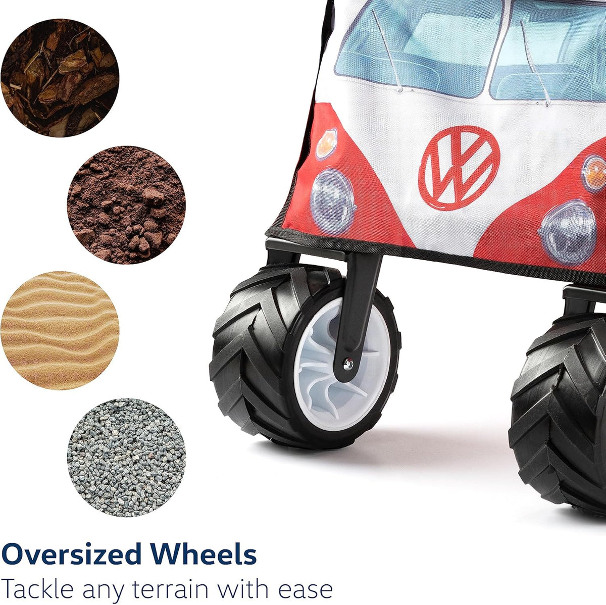 BRISA VW Collection Volkswagen Bulli Bus T1 XXL opvouwbare bolderhand-transportladderwagen, all-terrain (Samba Transporter Van)
